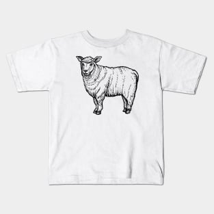 Sheep Hand Drawn Kids T-Shirt